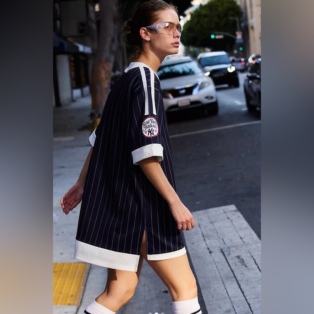 NWT FP Movement X Wild Collective Yankees Stripe Tunic - Picture 2 of 3